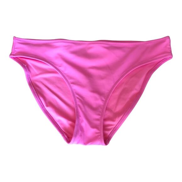Aerie NWT Sleek Stylish Full Coverage Bold Hot Pink Shade Bikini Bottom Medium - Picture 2 of 11